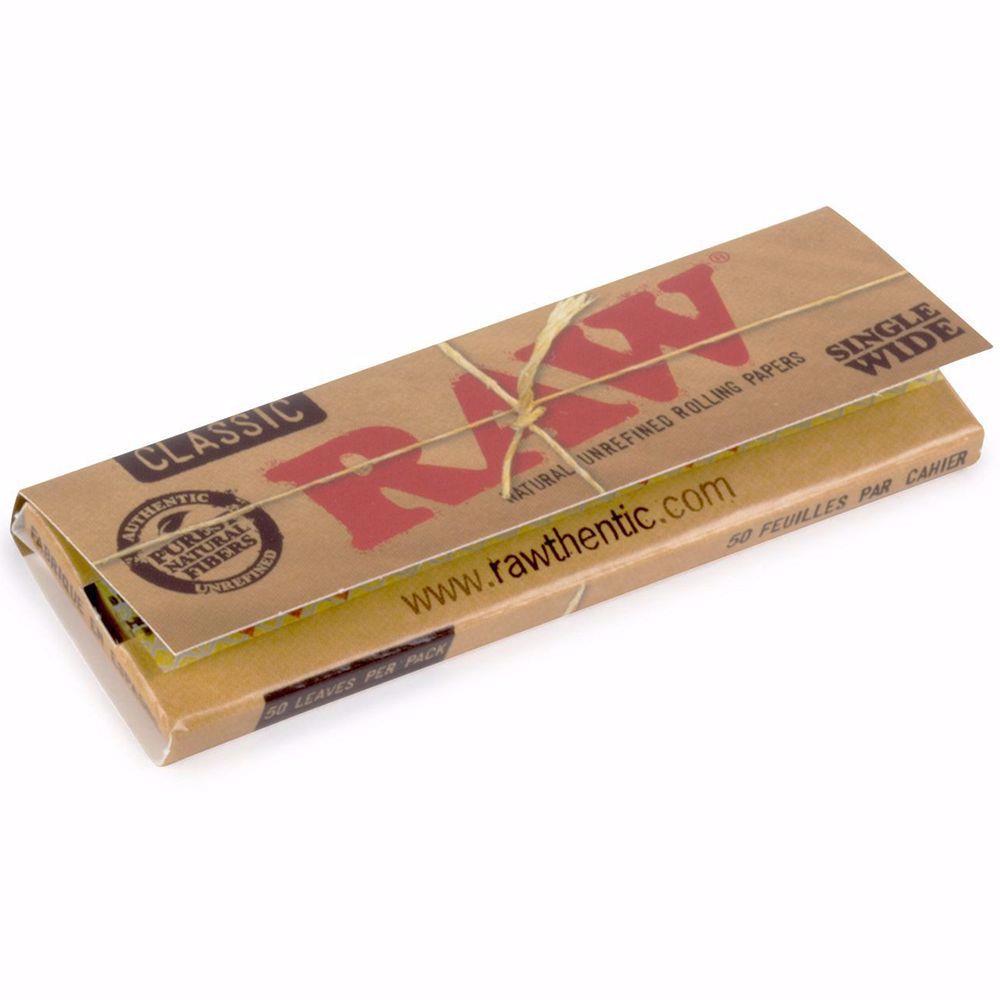 Raw Classic Single Wide Single Window Rolling Papers Rolling Ace