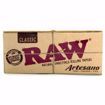 RAW KING SIZE SLIM ARTESANO NATURAL UNREFINED ROLLING PAPERS + TIPS + TRAY 