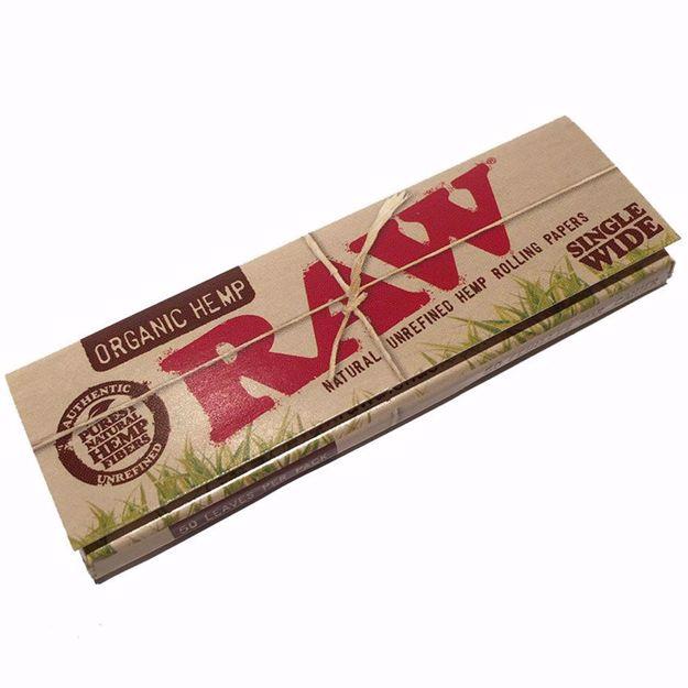 RAW ORGANIC HEMP SINGLEWIDE SINGLE WINDOW NATURAL UNREFINED ROLLING PAPERS