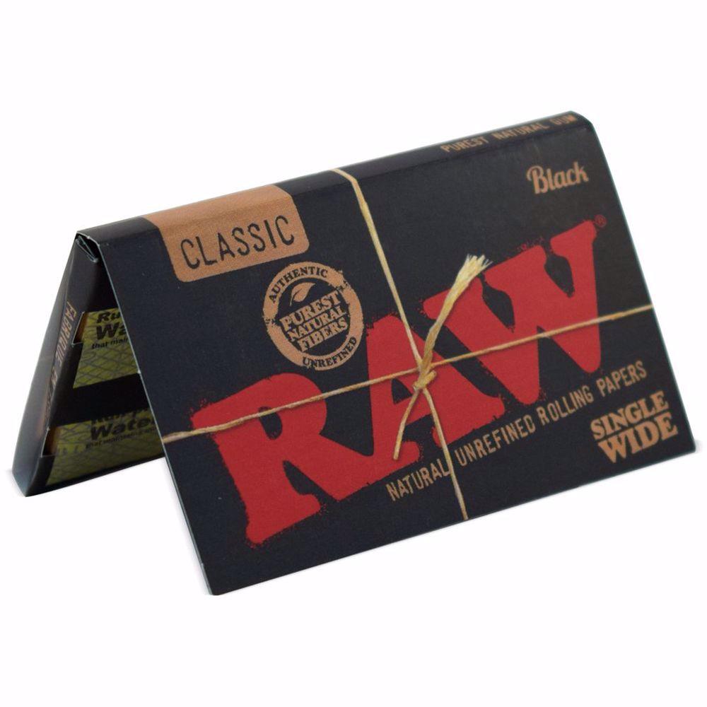 Raw Black Single Wide Double Window Hemp Rolling Papers Rolling Ace