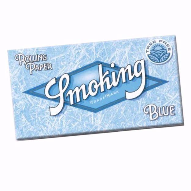 SMOKNG LIGHT BLUE DOUBLE SINGLE WIDE ROLLING PAPERS