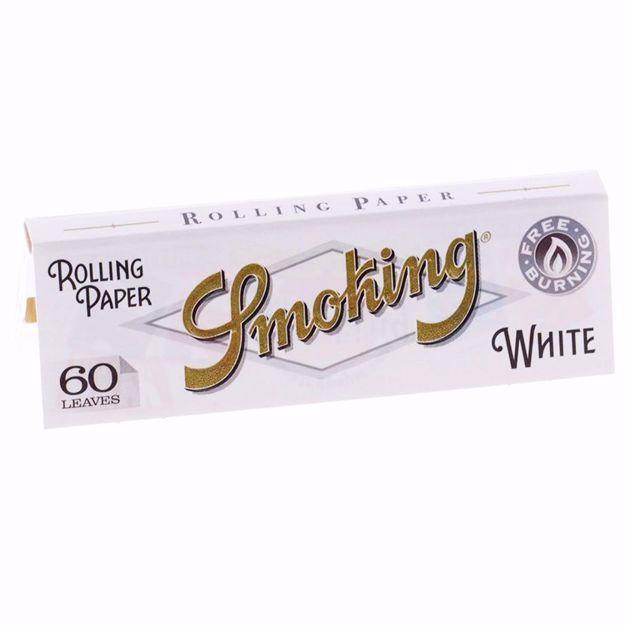 SMOKING #8 WHITE SINGLE WIDE ROLLING PAPERS