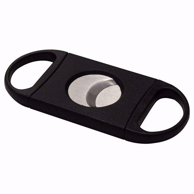 DOUBLE BLADE BLACK CIGAR CUTTER WITH DOUBLE LOOP