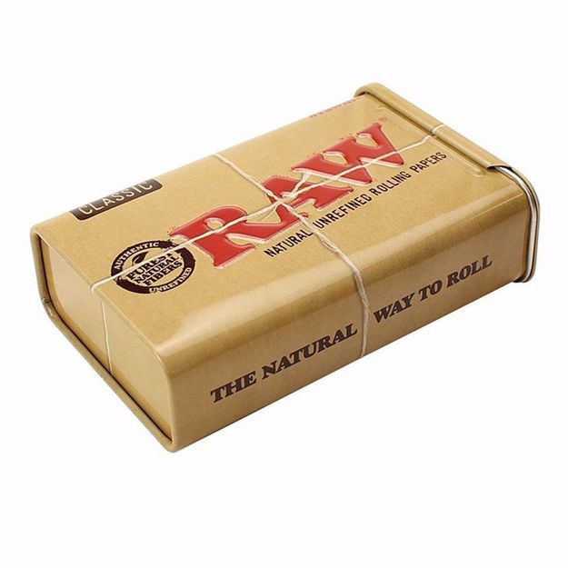 RAW LARGE TIN CASE W/ SLIDING TOP