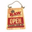 RAW WOODEN OPEN & CLOSED SIGN