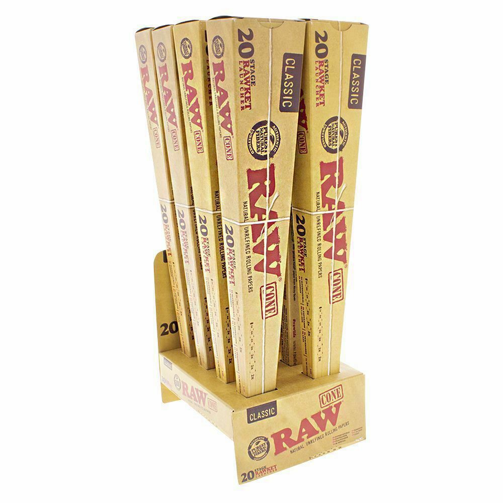 Raw 20 Stage Rawket Launcher Pre-rolled Cones 