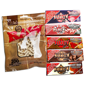 JUICY JAY'S 1 1/4 SIZE SWEET TOOTH SAMPLER BUNDLE WITH FILTERS	