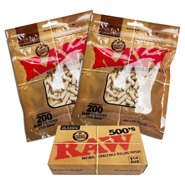 RAW CLASSIC 500's REFILL BUNDLE WITH FILTERS	