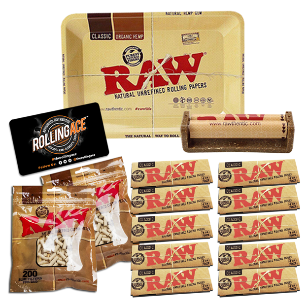 RAW CLASSIC 1 1/4 SIZE MASTER SET STARTER BUNDLE WITH FILTERS	