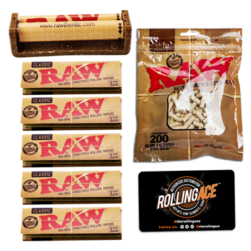 RAW CLASSIC 1 1/4 SIZE ESSENTIALS STARTER BUNDLE WITH FILTERS	